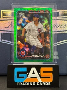 2024 Topps Chrome Logofractor Shota Imanaga Green Refractor Rookie /99 #121 SP - Picture 1 of 2