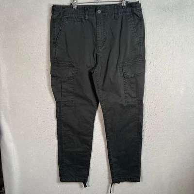 American Eagle Mens 34 x 32 Flex Cargo Jogger Pants Black Cotton Blend - Image 1 of 4