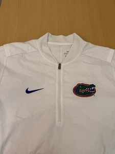 NEW White Nike Dri-Fit quarter zip Florida Gators pullover jacket. Men’s M. - Picture 1 of 6