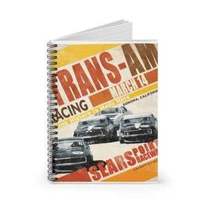 Vintage Trans Am Racing Spiral Notebook | For Car Enthusiasts, Auto Journal - Picture 1 of 6
