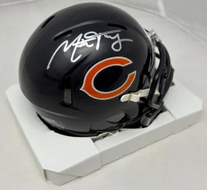 Auténtico mini casco de velocidad firmado por Mitch Trubisky Chicago Bears Fanáticos 452 - Imagen 1 de 6