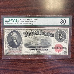 1917 $2 Legal Tender Note Fr# 60 PMG 30 - Picture 1 of 2