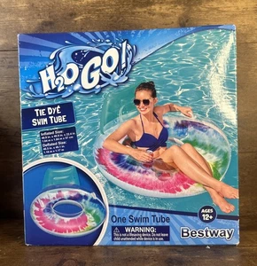 Nuevo Bestway Tie Dye Tubo de Natación 40” Inflable Piscina Flotador Anillo Adulto Playa Lago - Imagen 1 de 6