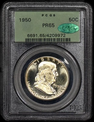 1950 Proof Franklin Half Dollar 50c PCGS PR65 (OGH) - Image 1 of 4