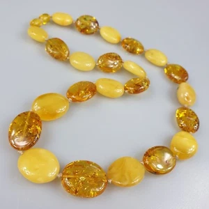 Cadena de piedra blanca amarilla collar cadena piedra preciosa joyería hecha a mano cadena real nueva - Imagen 1 de 8