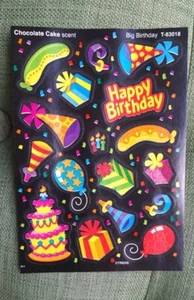 Trend Brand Stickers. "Big Birthday" T-83018, CHOCOLATE CAKE scent. 1 Sheet.  - Picture 1 of 1
