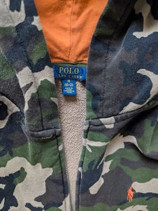 Polo camo jacket youth hoodie Medium size 10-12 camouflage - Picture 1 of 3