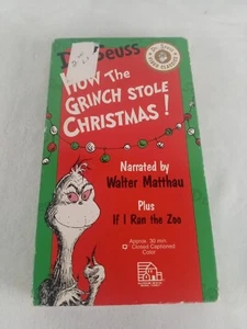 Vintage 1992 How The Grinch Stole Christmas Vhs - Picture 1 of 5