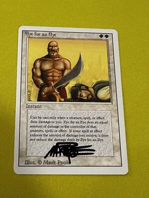 MTG Magic Eye For An Eye Signed Artist Proof x1 3RD Revised 3ED Mark Poole - Image 1 of 2