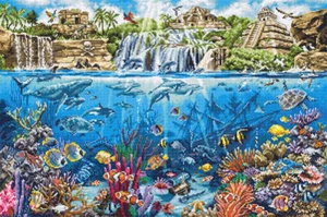 LetiStitch Counted Cross Stitch Kit Pirate Island L8036 - Picture 1 of 12