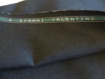NUEVO HECHO EN ITALIA VALENTINO 3,3 M/3,6 YARDAS Lana Traje Tela Carbón GRIS Foto 1 de 4