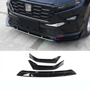 Fit For HONDA CR-V CRV 2023 Gloss Black Front Bumper Lip Body Kit Spoiler 3PCS - Bild 1 von 8
