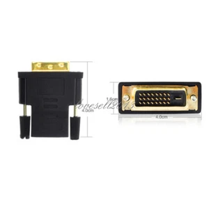 24+1Pin DVI Male to HDMI Female adapter Gold-Plated M F Converter For HDTV LCD L - Afbeelding 1 van 4