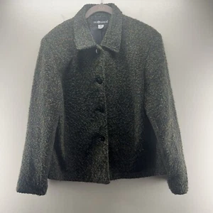 Vintage Sag Harbor grüner Tweed Button Down Blazer Jacke Damengröße 16 - Bild 1 von 8