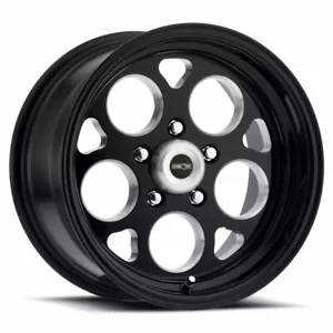 (1) 15x10 Vision 561 Sport Mag 5x114.3 ET-25 Gloss Black Wheel - Picture 1 of 2