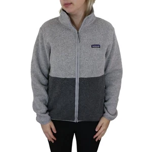 Patagonia Reclaimed Wool Fleece Full Zip Fall Jacket Womens Large Gray Recycled - Picture 1 of 8