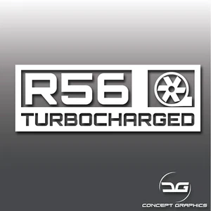 1x Mini Cooper S R56 Turbocharged Car Vinyl Decal Sticker GP JCW Clubman - Picture 1 of 3