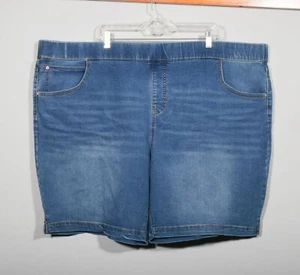 Terra & Sky Medium Wash blau Denim Pull-On Stretch Taille Bermuda Shorts Gr. 4X - Bild 1 von 3