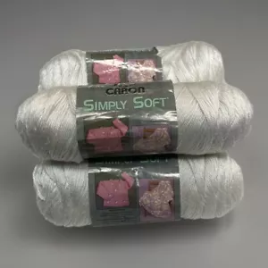 Menge/4 Caron Simply Soft 4-lagig 100 % Acrylgarn einfarbig weiß alle gleichen Farbstoff Menge 0041 - Bild 1 von 11