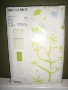 IKEA FAGELSANG 3-teilige Bettwäsche für Krippe Bettdecke Kissenbezug Bettlake weiß grün - Bild 1 von 12