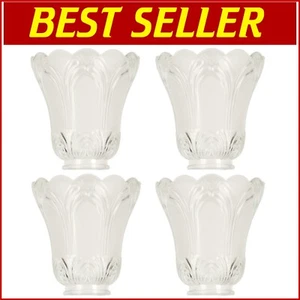 Transitional Style Glass Shades for Ceiling Fans - Pack of 4, Clear or Frosted - Picture 1 of 11