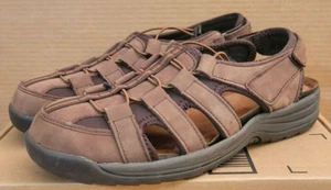 Drew Hamilton Men's Fisherman Sandal   Size 9 Wide   Brown Nubuck   47708 -65 - Picture 1 of 10