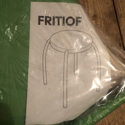 New IKEA 2008 FRITIOF Green Plastic Metal Stool Discontinued Museum Design Prop - Image 1 of 4