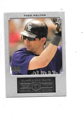Todd Helton HOF 2003 Upper Deck Classic Portraits Baseball Card #51 Rockies - Image 1 of 2