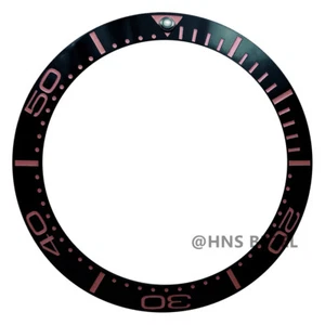 CERAMIC BLACK ROSE GOLD BEZEL FOR OMEGA 40MM SEAMASTER SEIKO SKX007/009 ENGRAVED - Picture 1 of 1