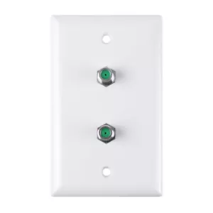 Construct Pro Piastra da Parete con Doppio Connettore 3.0 GHz F-81 (Bianco) - Foto 1 di 5