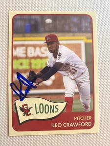 2018 Great Lakes Loons Leo Crawford Auto Signed Autograph Dodgers 