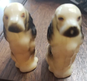 Personaggi cani Hong Kong plastica celluloide spaniel bianco e nero regalo amante dei cani - Foto 1 di 7