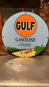 Letreros de petróleo y gas Gulf estilo vintage - Imagen 1 de 8