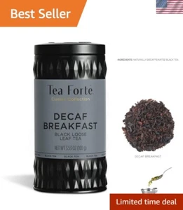 Rich Decaf English Breakfast Tea - 3.53 Ounces Loose Leaf in Reusable Tin - Picture 1 of 9