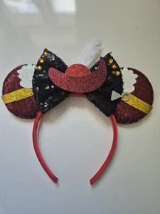 Captain Hook Peter Pan Disney headband Minnie Mickey Mouse ears Bow Villain - Picture 1 of 4
