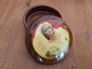 OLGA DIK - ORIGINAL OIL MINIATURE WOODEN BOX PRINCESS DIANA WEDDINGS SIGNED 