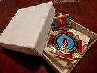 Original Chernobyl Liquidator Medal Cross  Ukraine Nuclear Disaster+Box