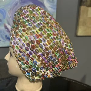 Courage Caps Chemo Sleep Fully Stoned & Sequined Headwear Shimmery Scarf Cap - Picture 1 of 11