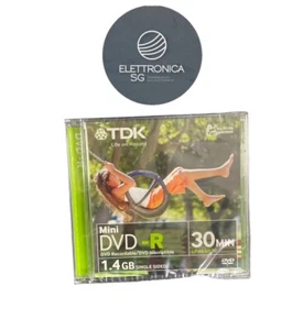 TDK MINI DVD-R 30minuti 1,4gb PER VIDEOCAMERA, LAPTOP o DESKTOP - Foto 1 di 1