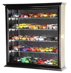 Vitrina Coche 30 Piezas Matchbox Modelo Juguete Tren 1/64 1/43 N HO Gabinete Negro - Imagen 1 de 10