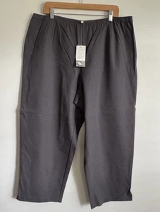New Plus Size Eileen Fisher Organic Cotton Slim Ankle Pant Size 2X- Cinder - Picture 1 of 3