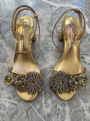 Sophia Webster Lillico Crystal Embellished Sandals sz 37.5/ 7.5 - Image 1 of 4