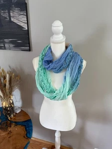 Bufanda infinita Sonoma Life & Style para mujer - azul y aguamarina - nueva con etiquetas - Imagen 1 de 3