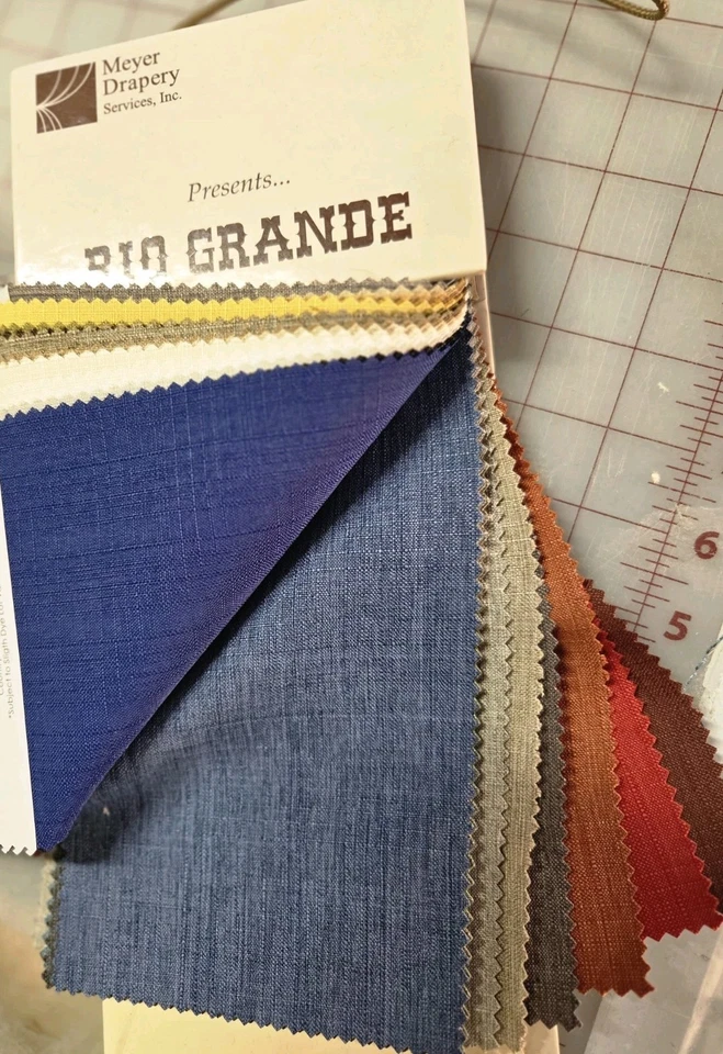 Meyer Riogrande Drapery Fabric Sample Book  Solids 4" X 11" - Image 1 of 4