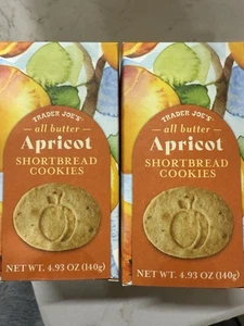2 Packs Trader Joe's All Butter Apricot Shortbread Cookies 4.93 oz Each Pack - Picture 1 of 3