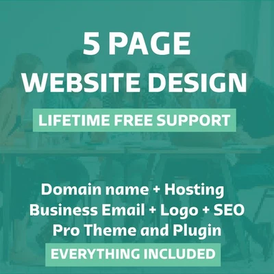 5 Page Website Design Service - Wordpress Website Design - Custom Web Design - Image 1 of 4