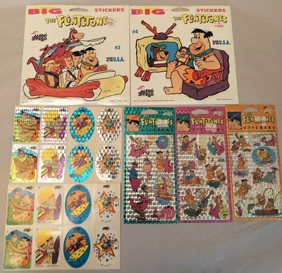 Paquete de pegatinas vintage 1991/1993 Los Picapiedra, lote nuevo sellado Foto 1 de 4