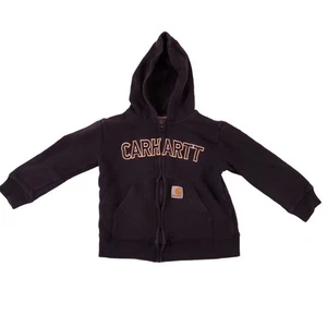 Carhartt Boys Youth Hoodie Embroidered Black Size 4 - Picture 1 of 7