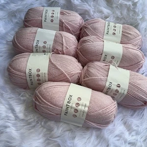 Paintbox Lot of 7 Skeins Yarn Simply Aran Pink 100% acrylic 201 Yd 4 Ply NEW - Picture 1 of 15