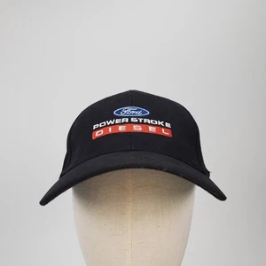 Ford Power Stroke Diesel Adjustable Strapback Baseball Hat Cap Black - Picture 1 of 10
